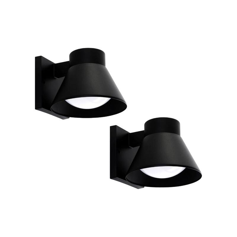 2 Pack wall lighting black porch light aluminum, plastic wall light fixtures