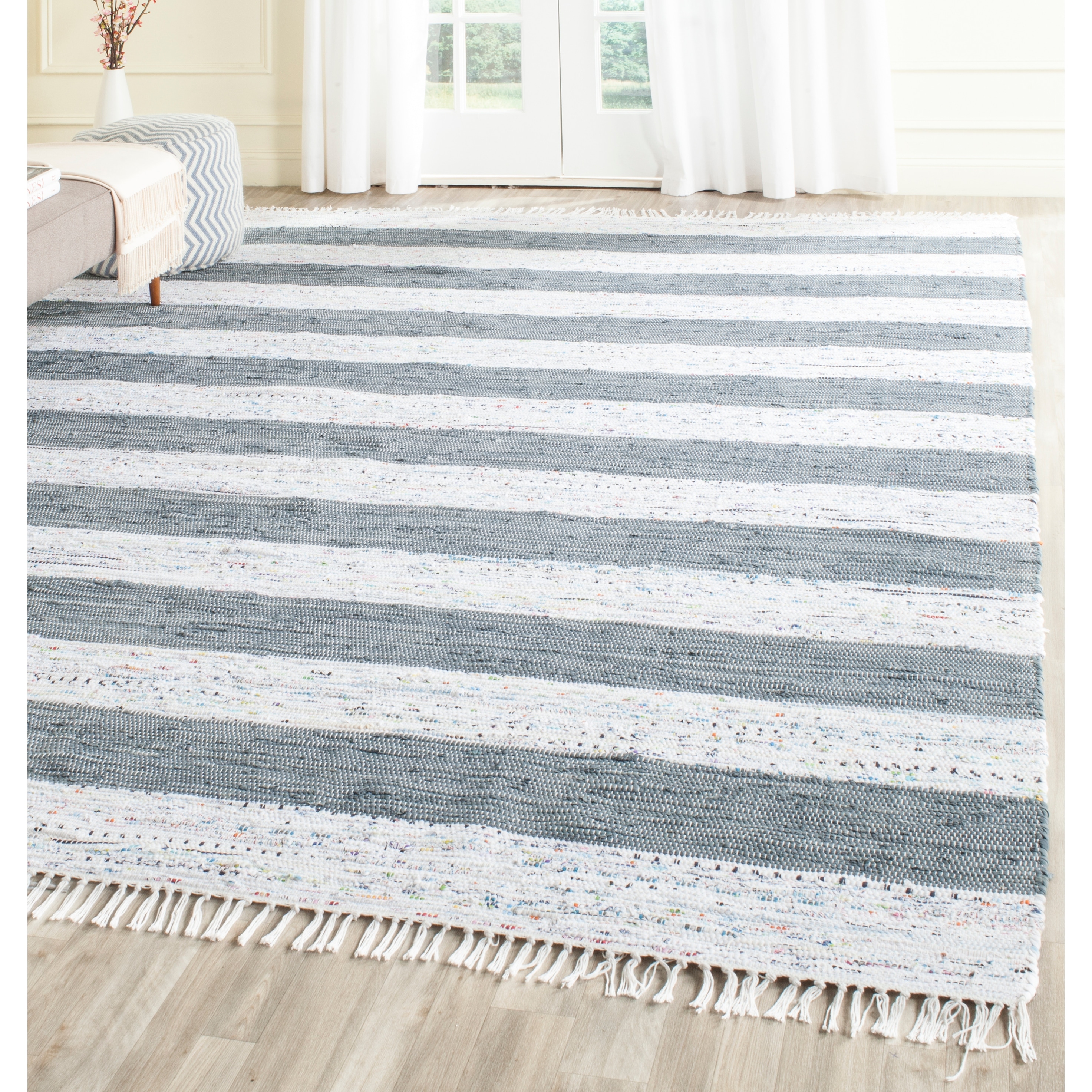 SAFAVIEH, Handmade Flatweave Montauk Celia Casual Cotton Rug