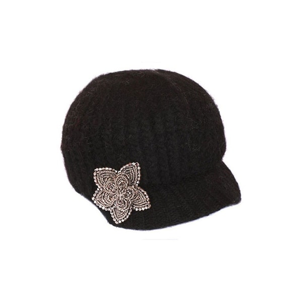 Knitted Newsboy Cap with Star