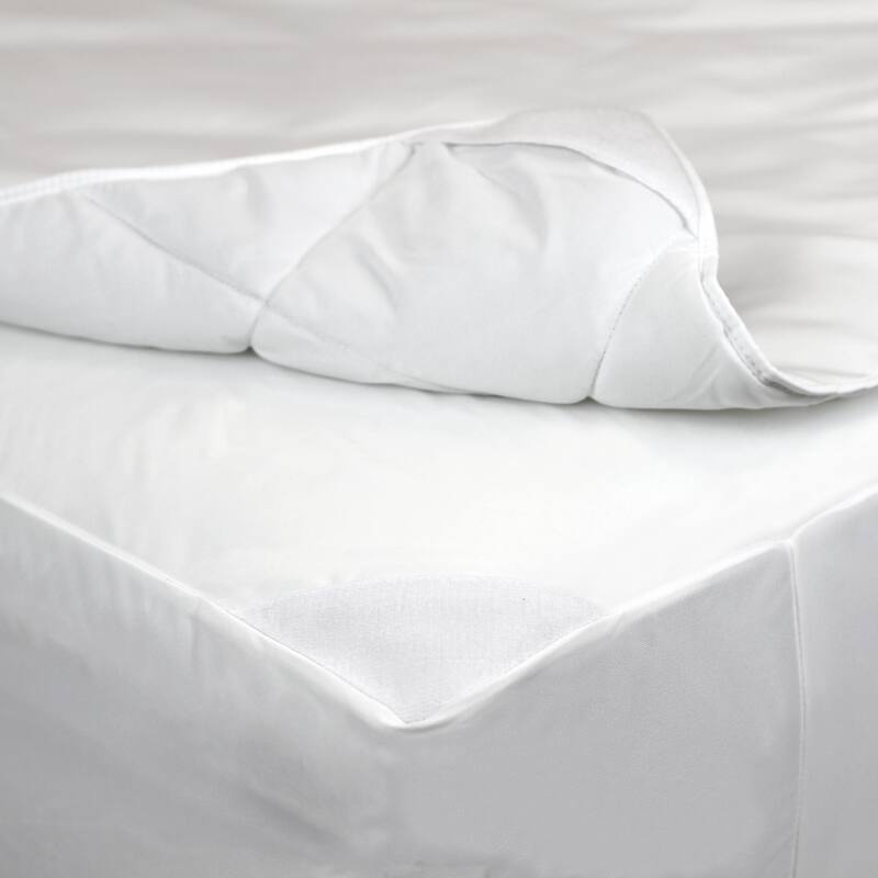 AllerEase 2-in-1 Mattress Pad & Protector, Hot Water Washable - White