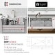 preview thumbnail 4 of 12, STYLISH 42 inch Stainless Steel 16G 70/30 Double Bowl Workstation Kitchen Sink - 42" x 19" x 10"