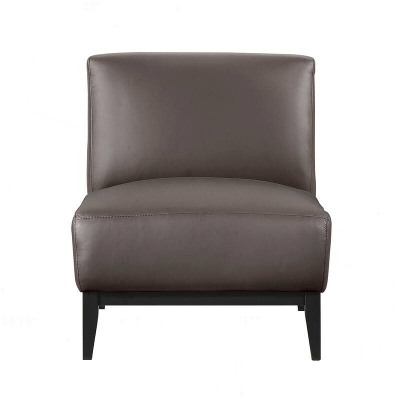 Luxurious Leather Accent Chair for Ultimate Comfort and Style - Dark Brown