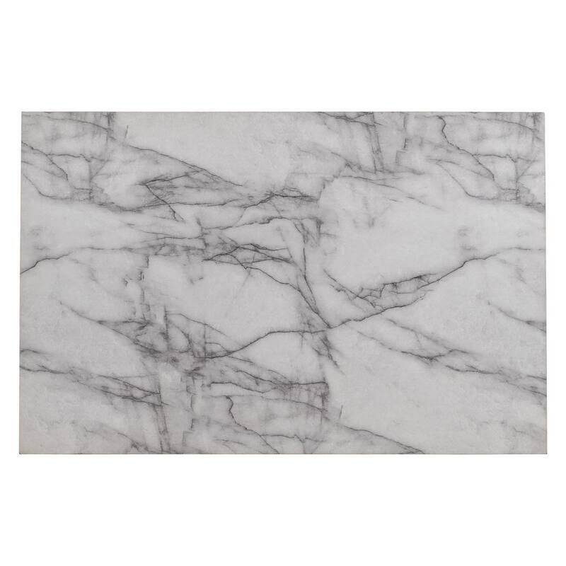 45.3" Faux Marble Dining Table with 4 Upholstered Chairs