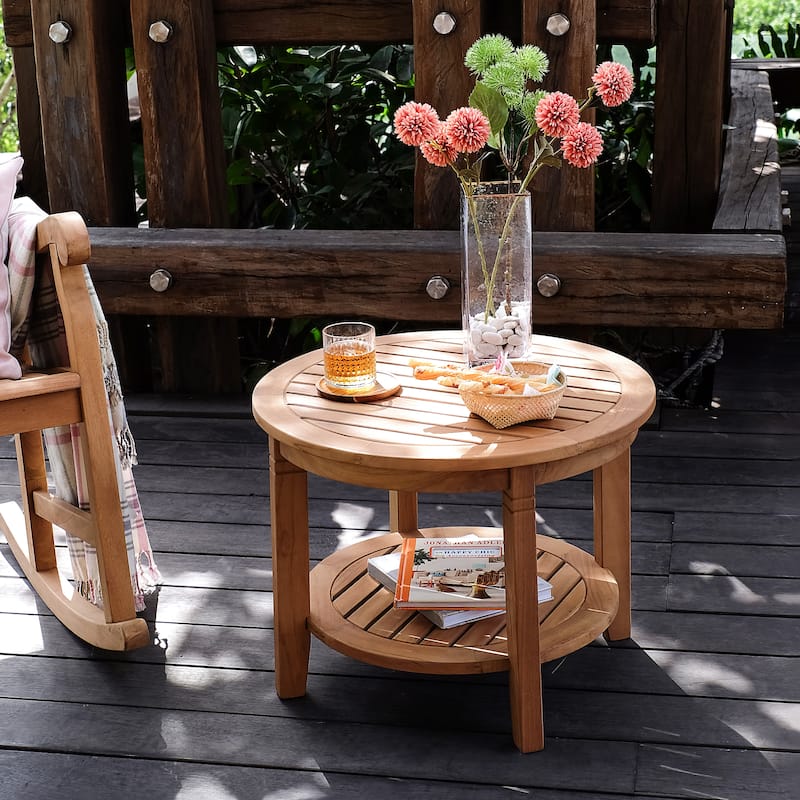 Cambridge Casual Dunham 3-piece Teak Wood Patio Chat Set - FREE Pillow