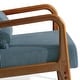 preview thumbnail 132 of 161, 25" W Mid Century Upholstered Wood Accent Chair with Pillow