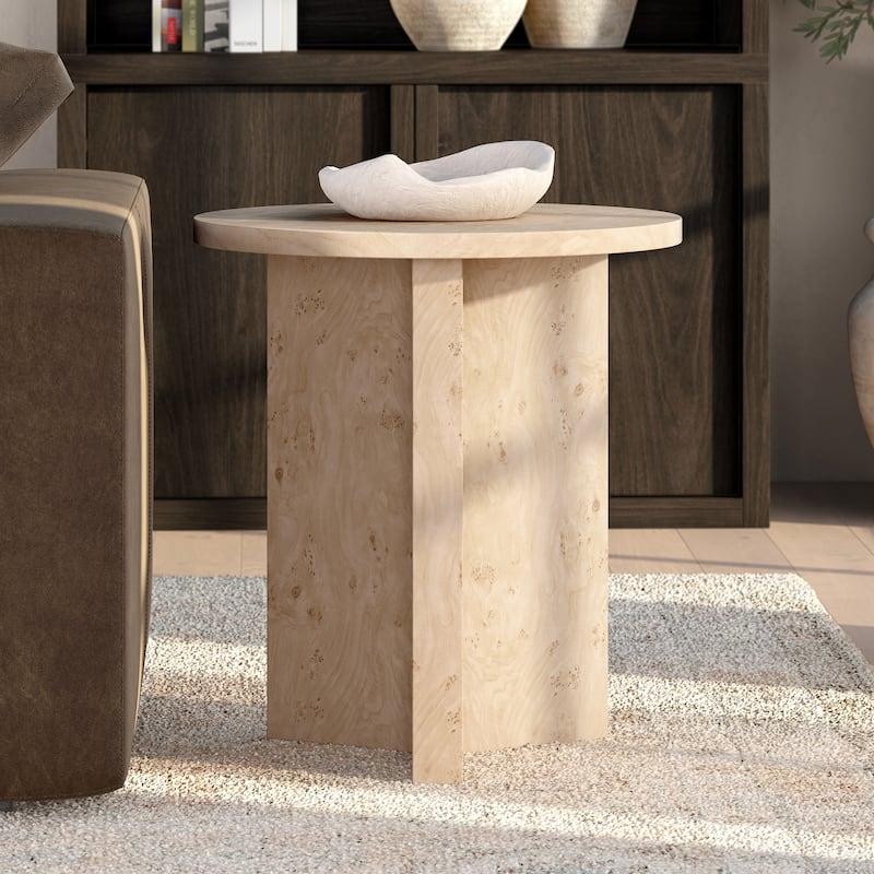 Anders 20" Wide Burled Side Table - 20" Wide