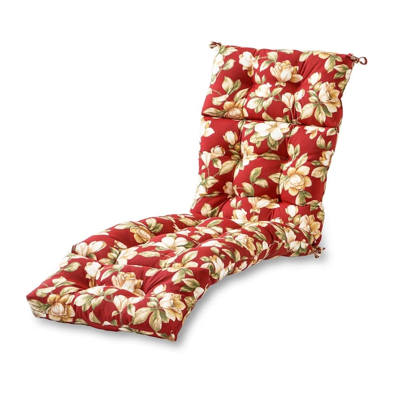 72-inch Outdoor Roma Floral Chaise Lounger Cushion