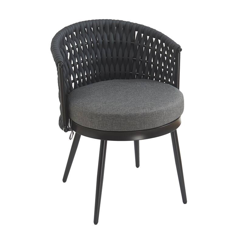 Christopher Knight Home - Tina Outdoor Dining Chair with Weather Resistant Rope and Cushions
