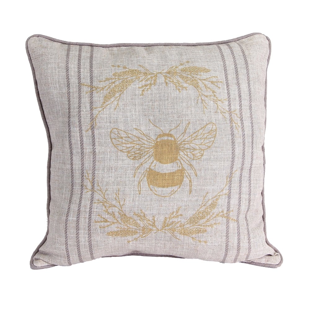 18" x 18" Insect Reversible Indoor Throw Pillow with Welt