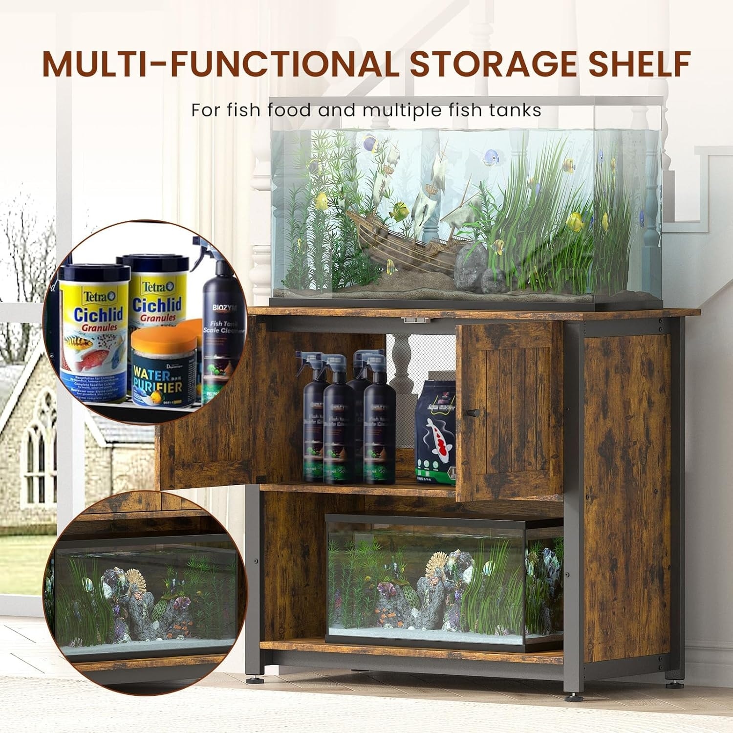 40-50 Gallon Fish Tank Stand with Cabinet - On Sale - Bed Bath & Beyond -  38464990