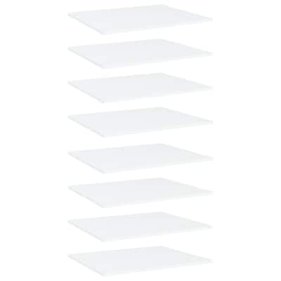 vidaXL Bookshelf Boards 8 pcs White 23.6"x19.7"x0.6" Chipboard