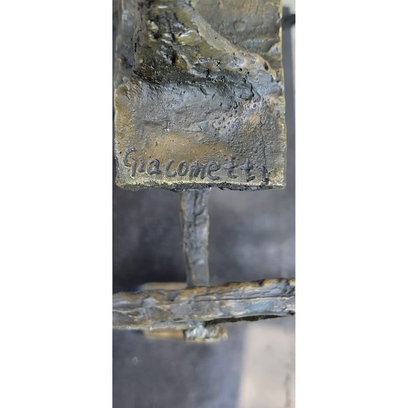 Le Chariot By Alberto Giacometti - Surrealist Bronze Sculpture On Marble Base