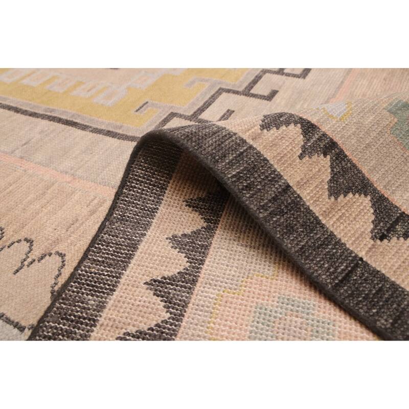 ECARPETGALLERY Hand-knotted Modern Oushak Taupe Wool Rug - 8'10 x 11'10