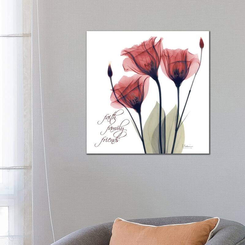 iCanvas "Red Tulip Faith" by Albert Koetsier Canvas Print - 26x26x1.5