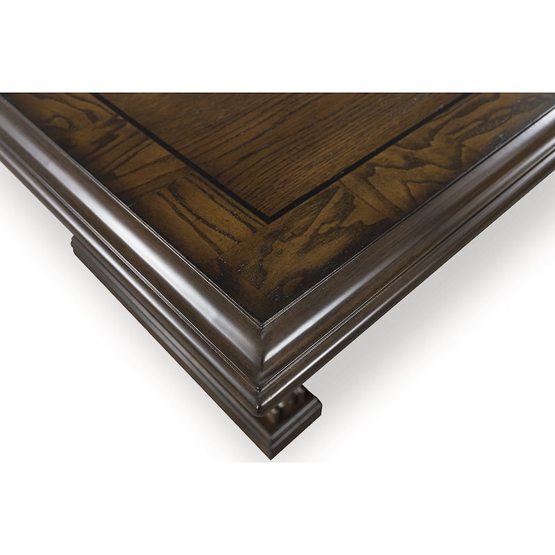 Signature Design by Ashley Maylee Dark Brown Coffee Table - 56.13" W x 32.13" D x 19.38" H