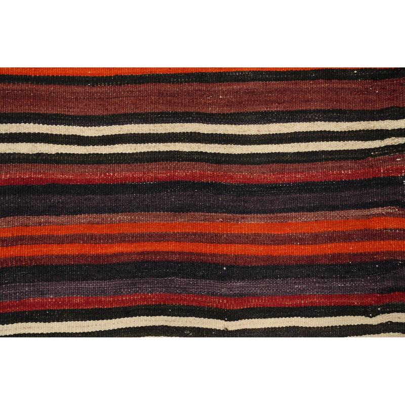 Hand Woven Oriental 100% Wool Carpet Southwestern Geometric Multi-Colored Kilim Area Rug - 9' 3'' X 4' 8''