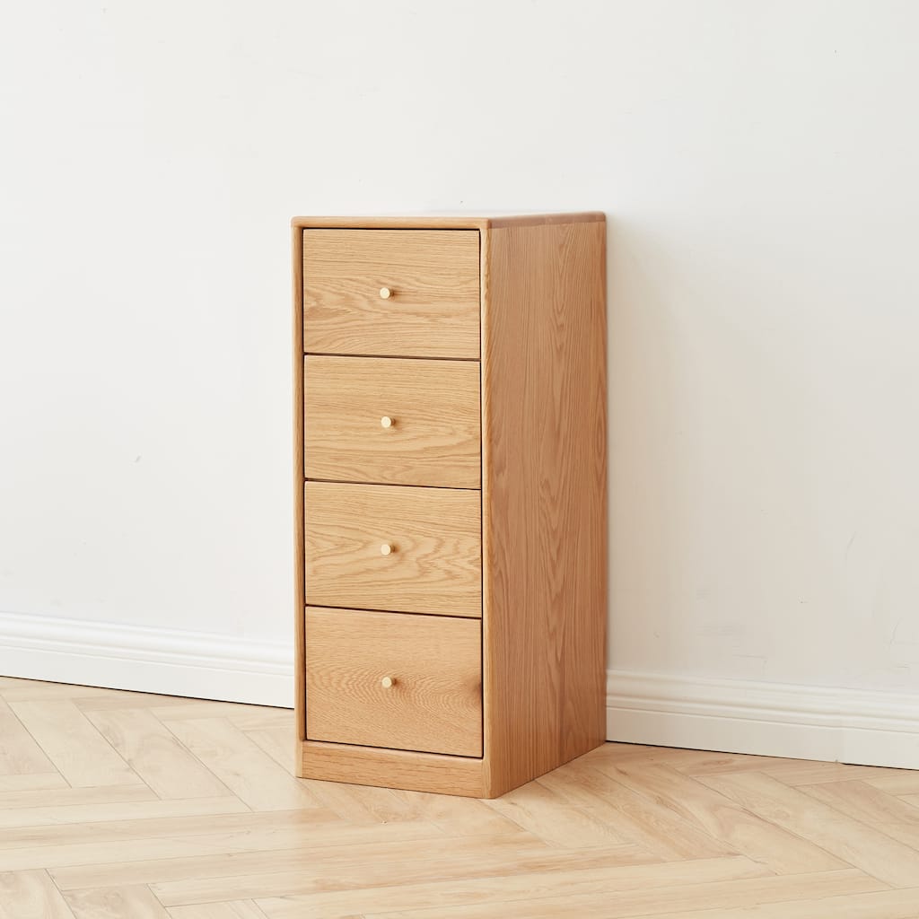 Solid Oak Freestanding Corner Cabinet Storage Organizer