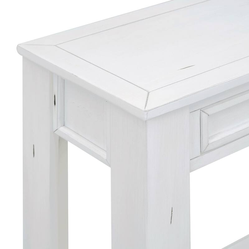 Console Table/Sofa Table with Storage Drawers and Bottom Shelf for Entryway Hallway