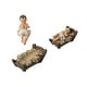 preview thumbnail 11 of 77, Glitzhome 12pcs Resin Christmas Multi/ Blue/ Ivory Nativity Figurines Set