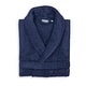 preview thumbnail 6 of 16, Authentic Hotel Spa Unisex Turkish Cotton Terry Cloth Bath Robe L/XL - Navy