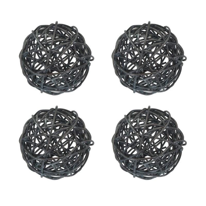 Wicker Rattan Balls 3.9 Inch Rattan Decorative Balls for Vase Fillers