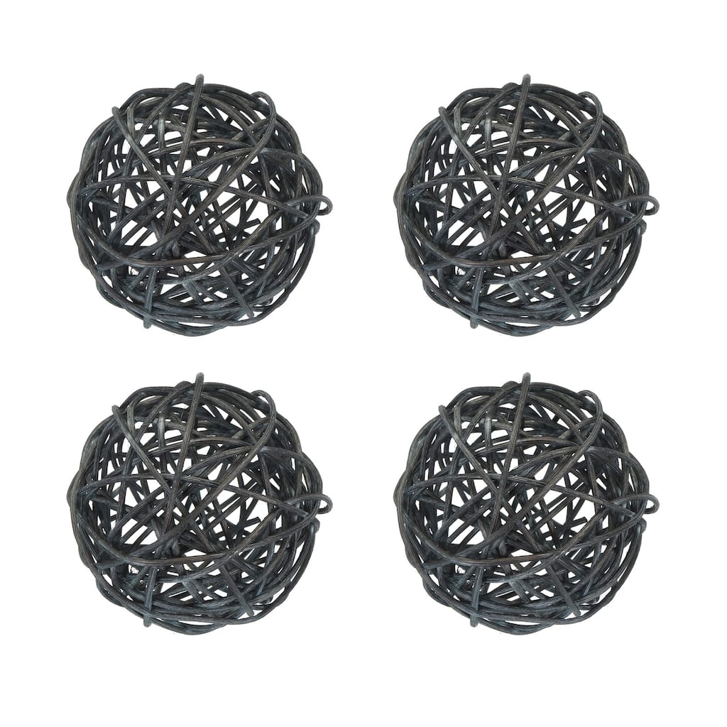 Wicker Rattan Balls 3.9 Inch Rattan Decorative Balls for Vase Fillers
