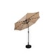 preview thumbnail 19 of 26, 9' Solar Lighted Patio Umbrella with Bronze Base Beige