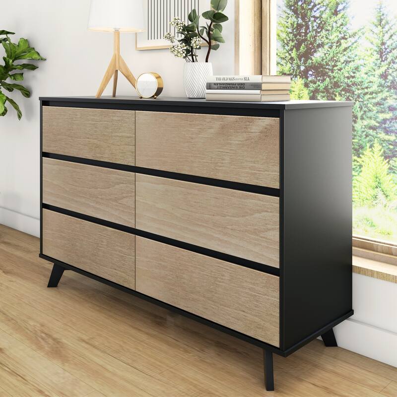 Max and Lily Scandinavian 6 Drawer Dresser