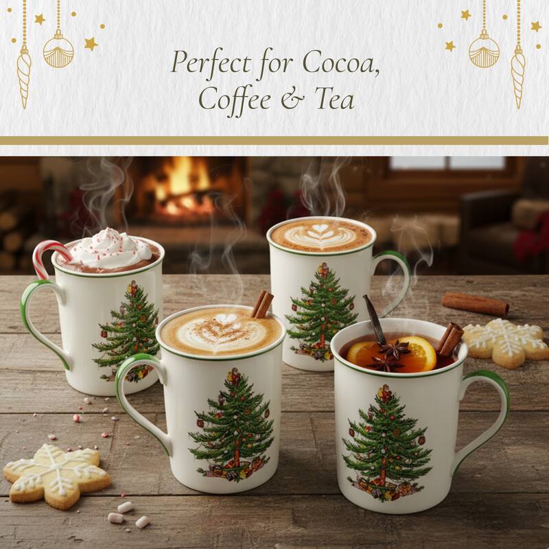 Spode Set of 2 Christmas Tree Stacking Mug