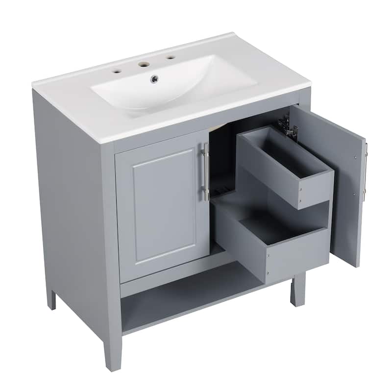 Bathroom Cabinet with Sink,Doors and Drawers