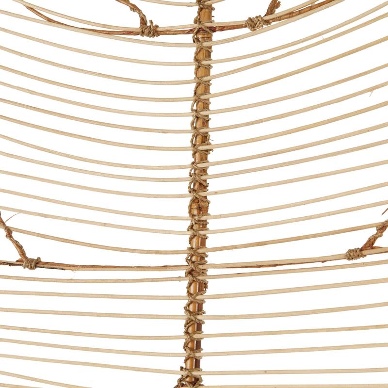 Rattan Leaf Handmade Tall Woven Palm Leaf Stick Home Decor Natural Foliage - Set of 3 Brown or Black - Roche River Decor