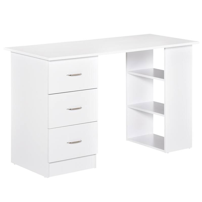 47" Modern Home Office Computer Desk Bookcase Combo Writing Table