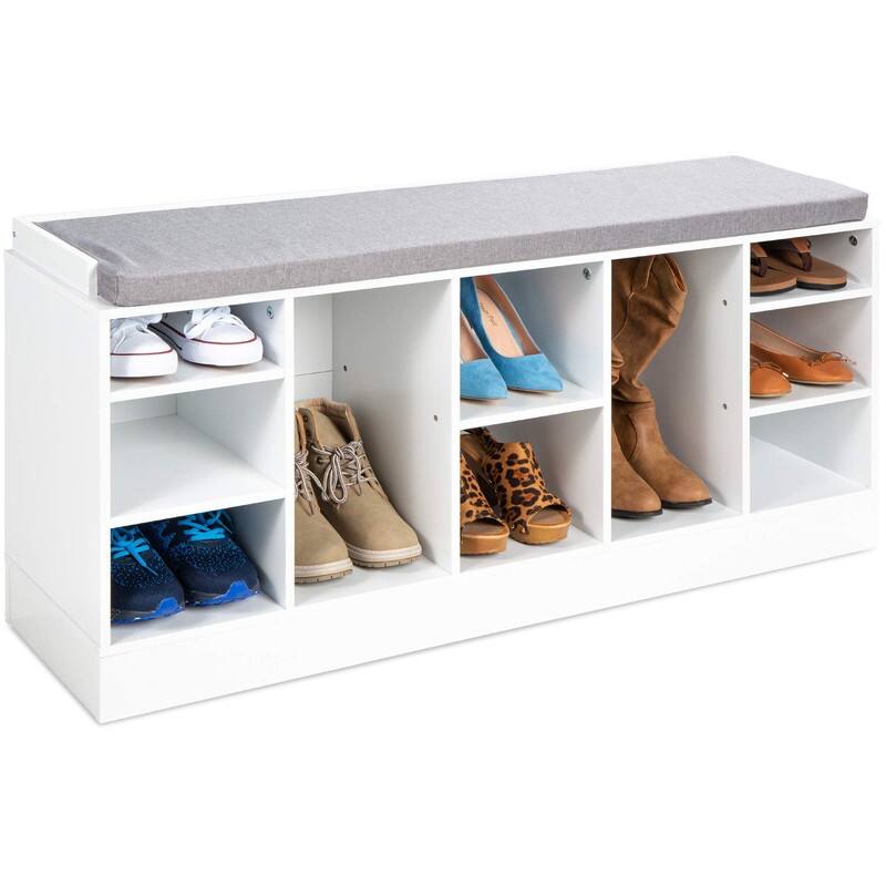 Shoe Rack Bench - 11.75"D x 46"W x 21.5"H