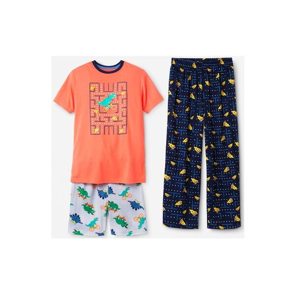 Shop Cat Jack Boys 3 Pc Sleep Pajama Set Dino Pizza Tetris Print