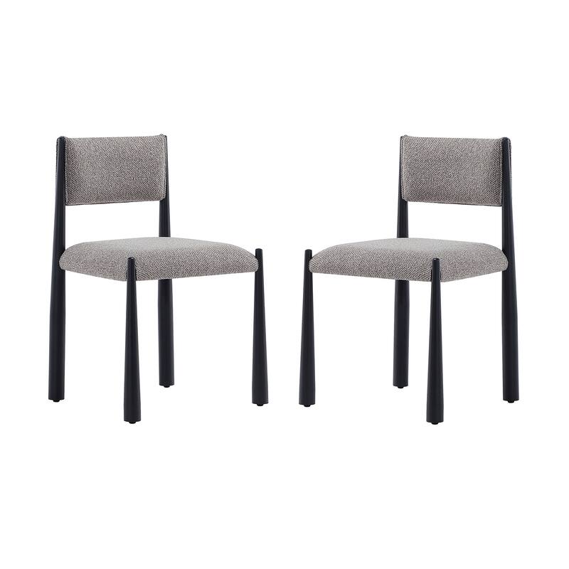 Manhattan Comfort Lennor Metal Boucle Side Chair Set of 2