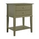 preview thumbnail 30 of 68, Avenue Greene Bantum 2-drawer Accent Table Olive Green