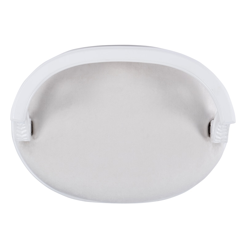 Hathaway 22.5 in. W Oval Upholstered and Wood Traditional Vanity Seat