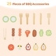 preview thumbnail 9 of 8, Gymax Wooden Barbecue Grill Playset w/ Play Food Grilling Tools &