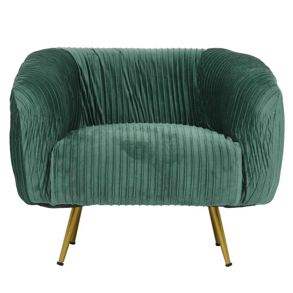 Light Luxury Fabric Living Room Single Chair Stainless Steel Single Sofa Couches