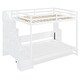 preview thumbnail 33 of 36, Full Over Full Size Murphy Bunk Bed Convertible Loft Bed with Hydraulic Lift, Hidden Desk and Storage Stairs for Kids