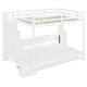 preview thumbnail 33 of 36, Full Size Convertible Murphy Bunk Bed with Hydraulic Lift, Built-In Desk, Storage Staircase