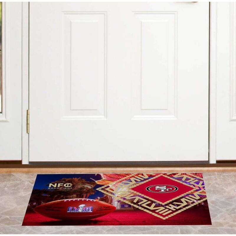 NFL San Francisco 49ERS SB58 Arrival Participant Washable Rug - 20in x 32in