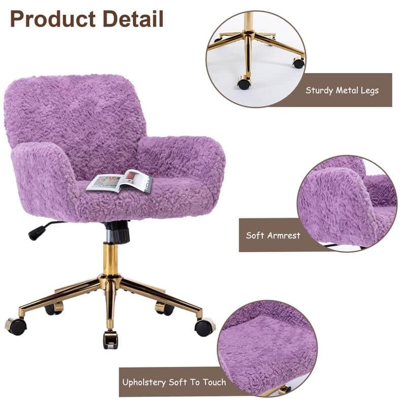 Metal Swivel Home Upholstered Office Chair