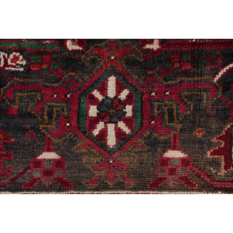 Hand Knotted Oriental 100% Wool Carpet Traditional Medallion Red Heriz Area Rug - 12' 10'' X 9' 11''