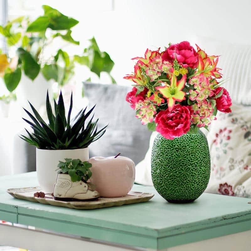 24-stem Faux Tiger Lily and Peony Mixed Bouquet