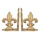 preview thumbnail 6 of 20, Decorative Fleur de Lis Bookends, Set of 2 7" - Gold