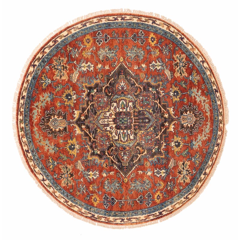 ECARPETGALLERY Hand-knotted Jules Sultane Dark Copper Wool Rug - 5'11 x 6'0