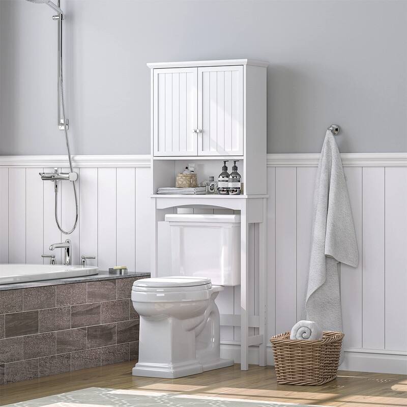 Over The Toilet Storage Cabinet - 9"D x 24"W x 62"H