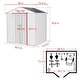 preview thumbnail 36 of 34, VEIKOUS Outdoor Metal Storage Shed with Lockable Door and Air Vents for Garden