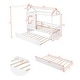 preview thumbnail 9 of 7, Twin Size Wooden House Bed with Twin Trundle Feature